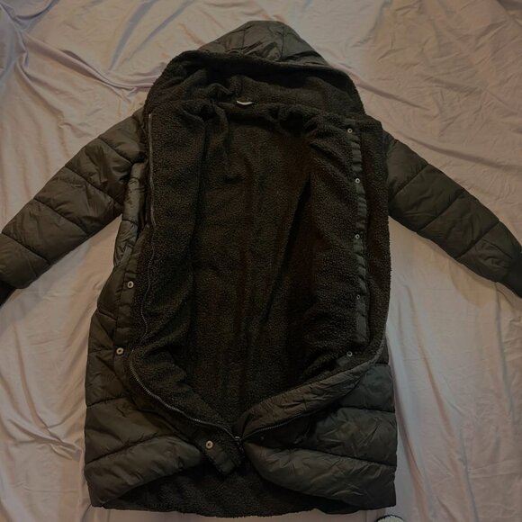 Women's Long Hooded Parka Warm Puffer Winter Jacket- Black- SIZE SMALL - Picture 3 of 15